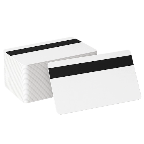 Ícone de cartões plásticos – Cartões PVC em branco, RFID e banda magnética